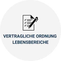 Grafik mit Text für Vertragliche Ordnung Lebensbereiche