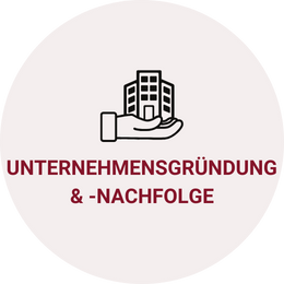 Grafik mit Text für Unternehmensgründung und Unternehmensnachfolge